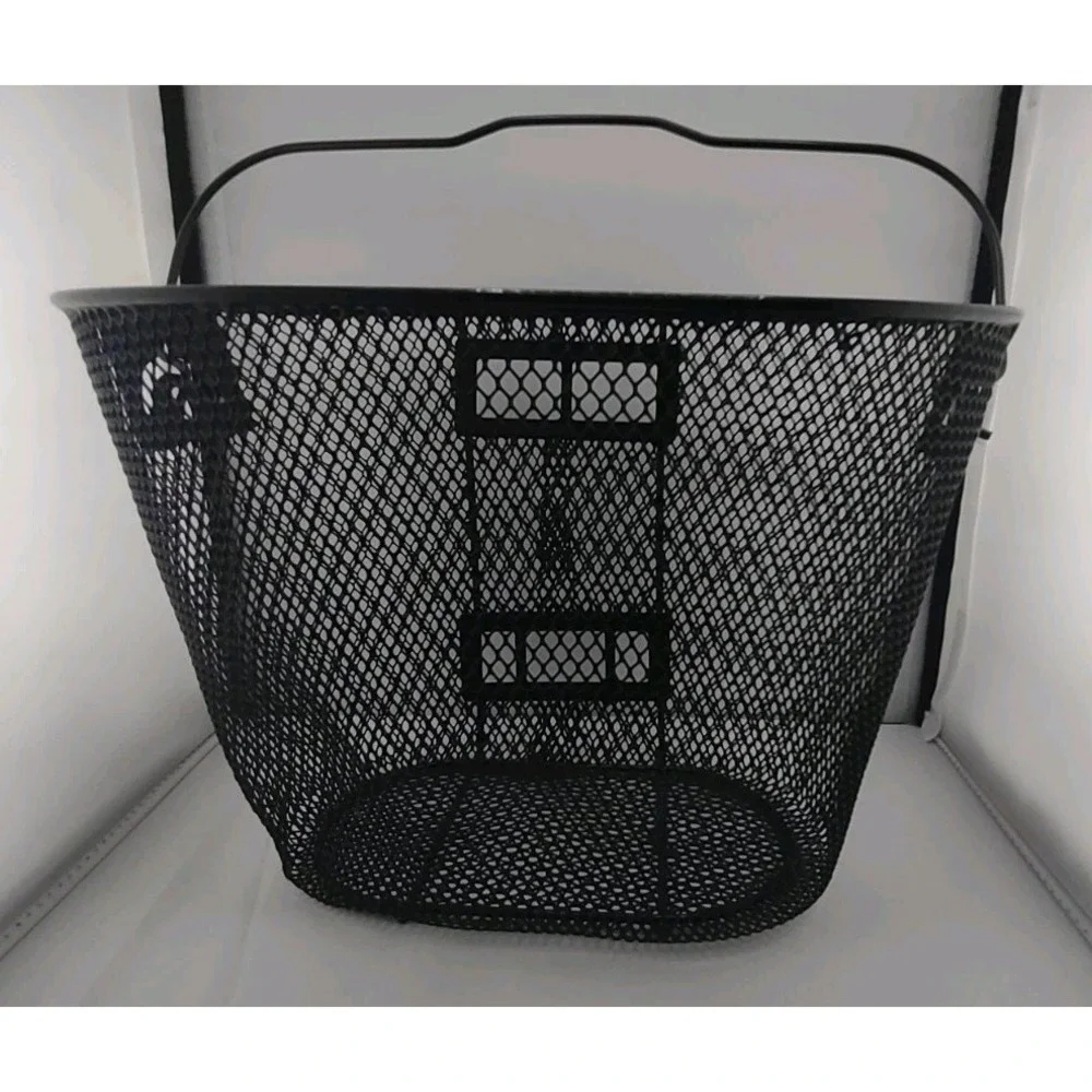 Detachable‎ Black Mesh Bike Basket With Handle. Plus A Set Bar End Bike Mirrors.